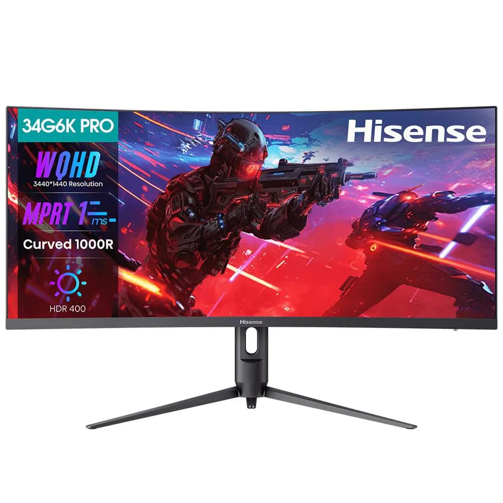 Hisense 34g6k-Pro 34" Valeled Curved Display 1500r 165hz Refresh Rate Hdr400 Certified 2
