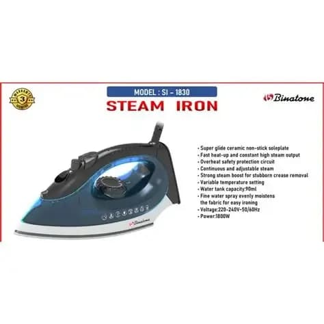 Binatone Smoother Gliding Steam Iron Si-1830 - 1800W 2