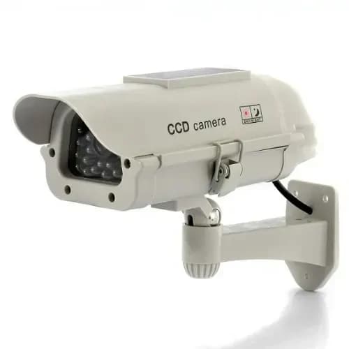 CCD Camera Solar Powered Dummy CCTV Camera With Flashing LED Light