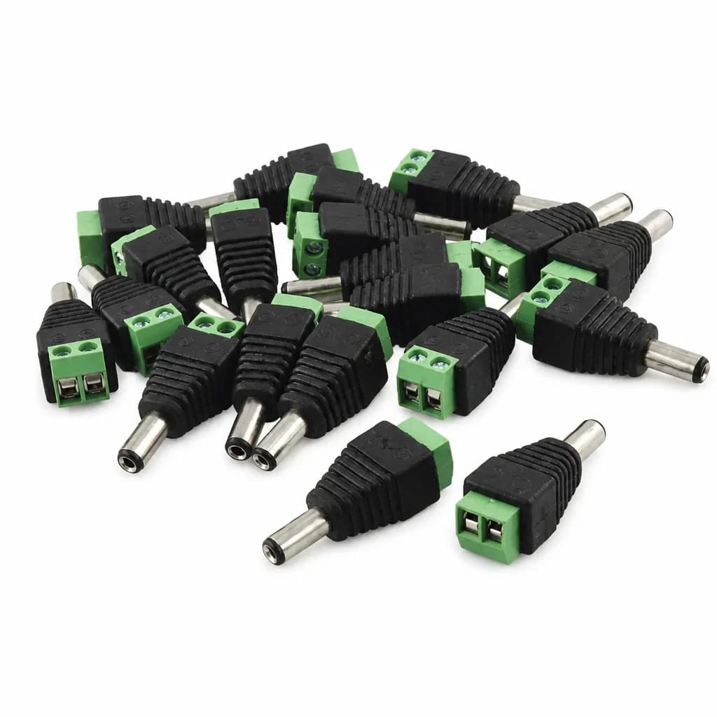 15 Pieces - CCTV Power Plugs for Surveillance Camera