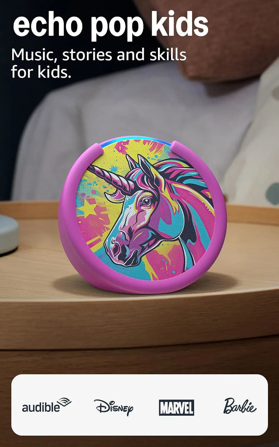 Amazon Echo Pop Kids Unicorn Design Smart Speaker 5