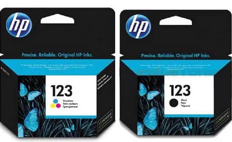 HP 123 Ink Cartridges Black and Colour 4