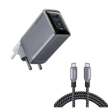 Anker Prime Charger 100w - 3 Ports - Gan-silver