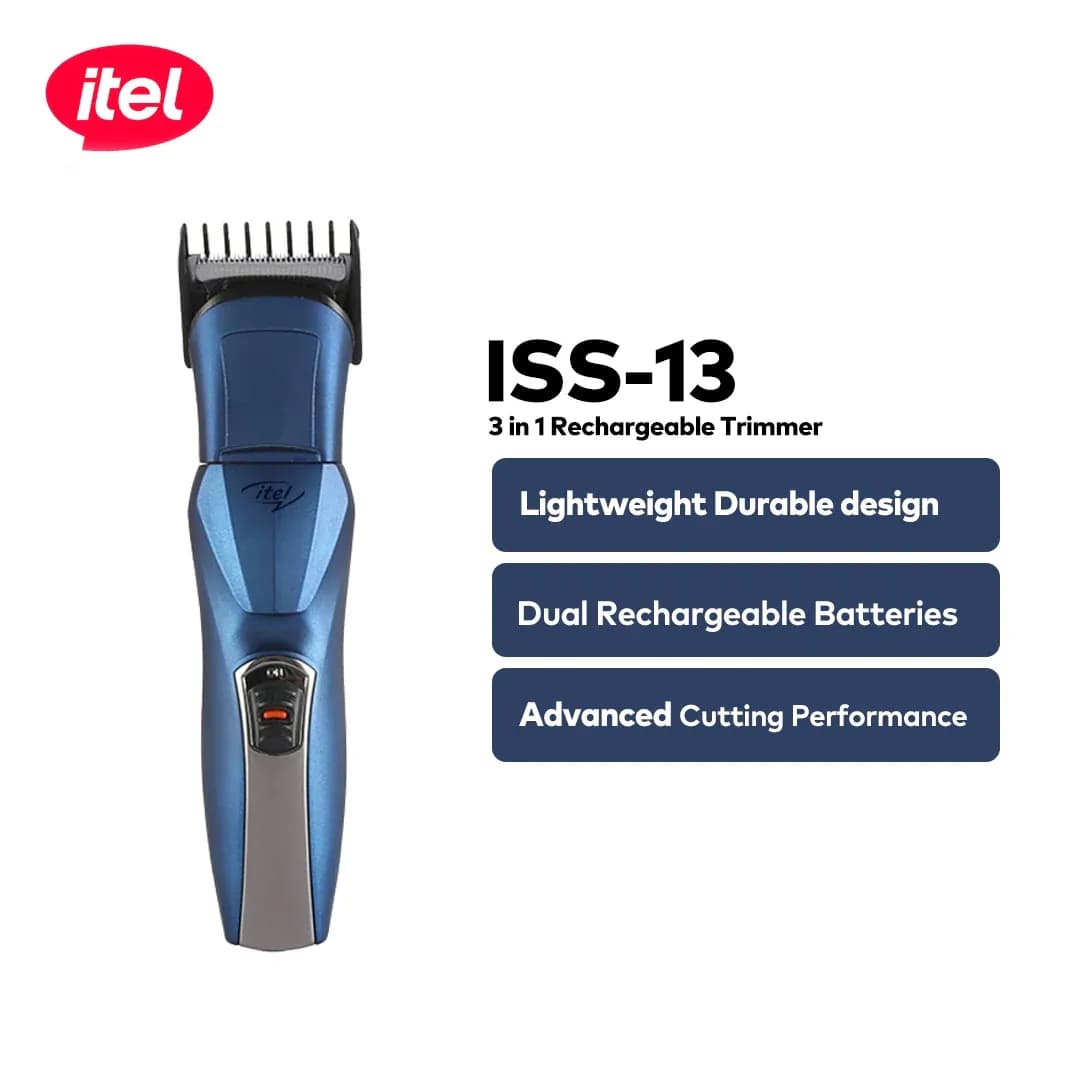 itel ISS-13 3-in-1 Rechargeable Smart Shaver