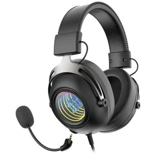 Porodo Gaming Infinity Mirror RGB Gaming Headset with Detachable Omnidirectional Mic - Black