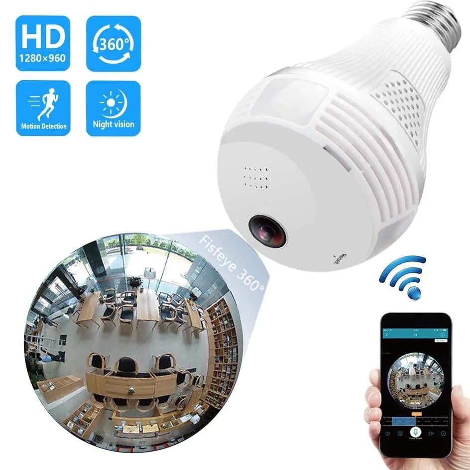 27) 360 Degree Panorama 1080p Camera Wifi IP Light Bulb CCTV Night Vision ₦ 25,200 ₦ 55,000 3