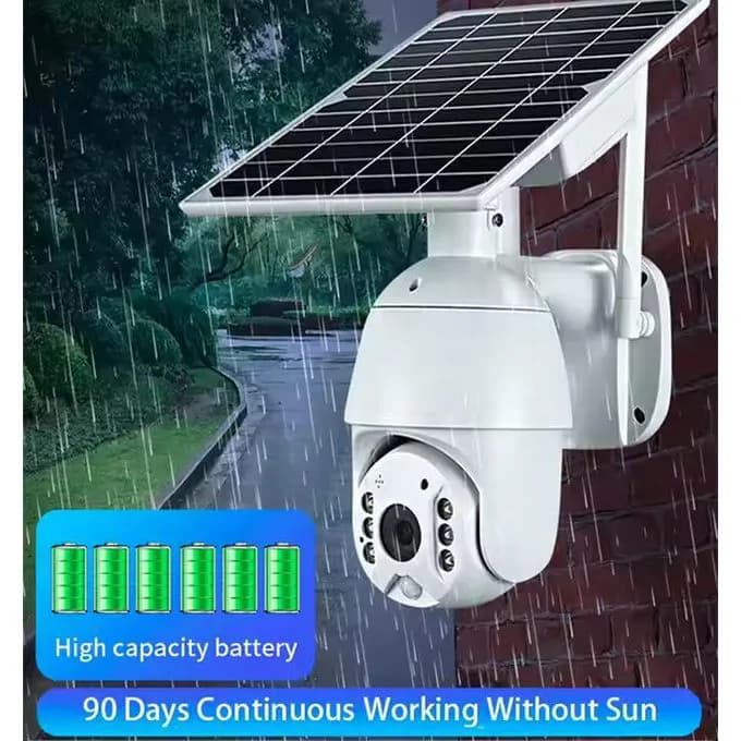 Techuk Solar Powered 4g Simcard Ptz Cctv Wireless Camera 5