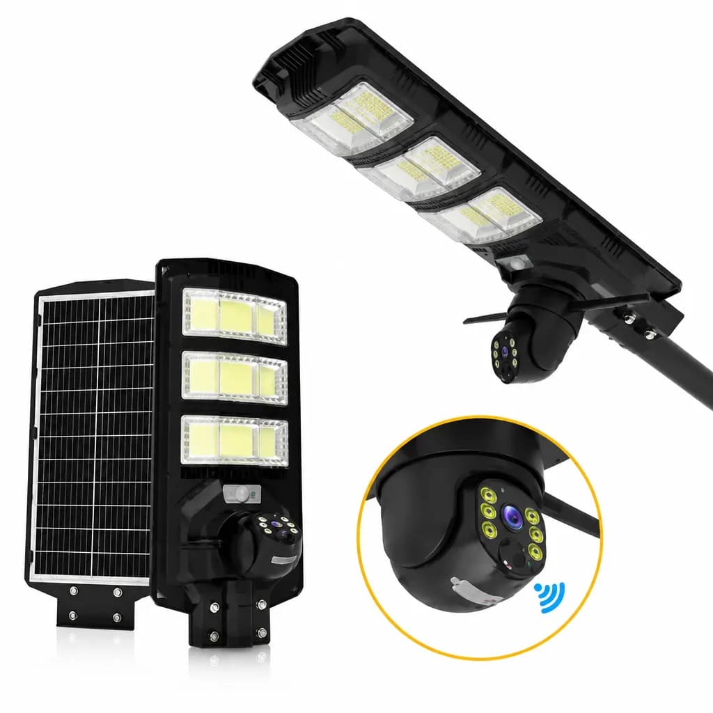 Two-in-One AI Solar Camera Light – 4G Solar Security Street Light