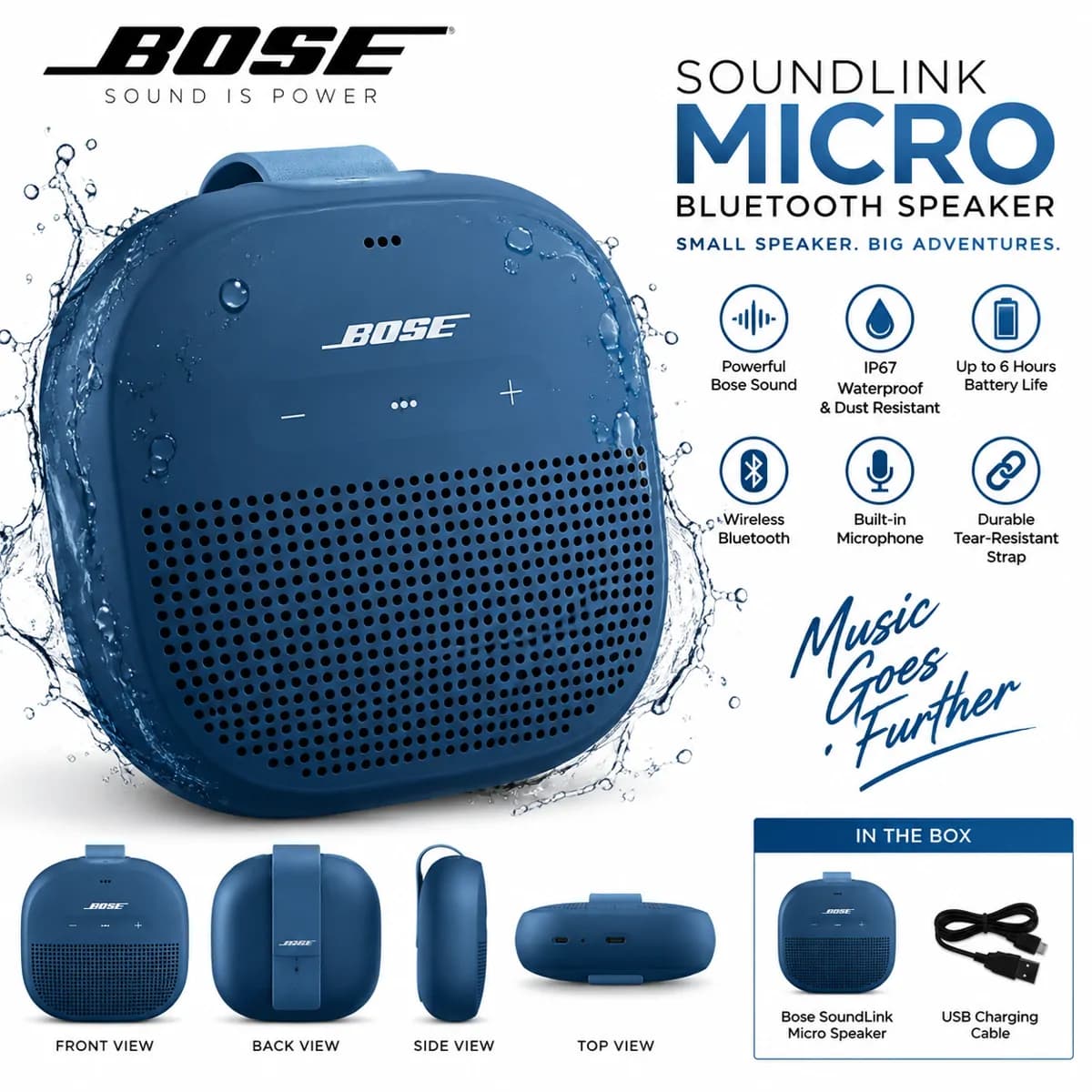 Bose Soundlink Micro Bluetooth Speaker Blue