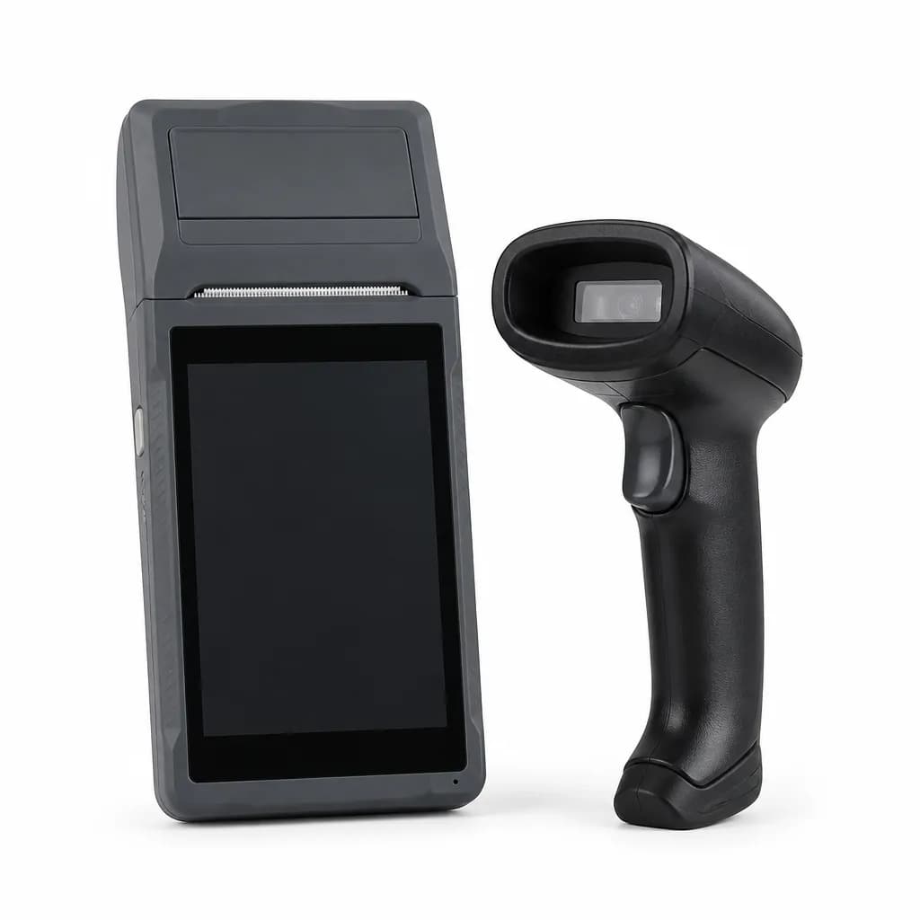 POS Thermal Mobile Printer With Handheld Barcode Scanner