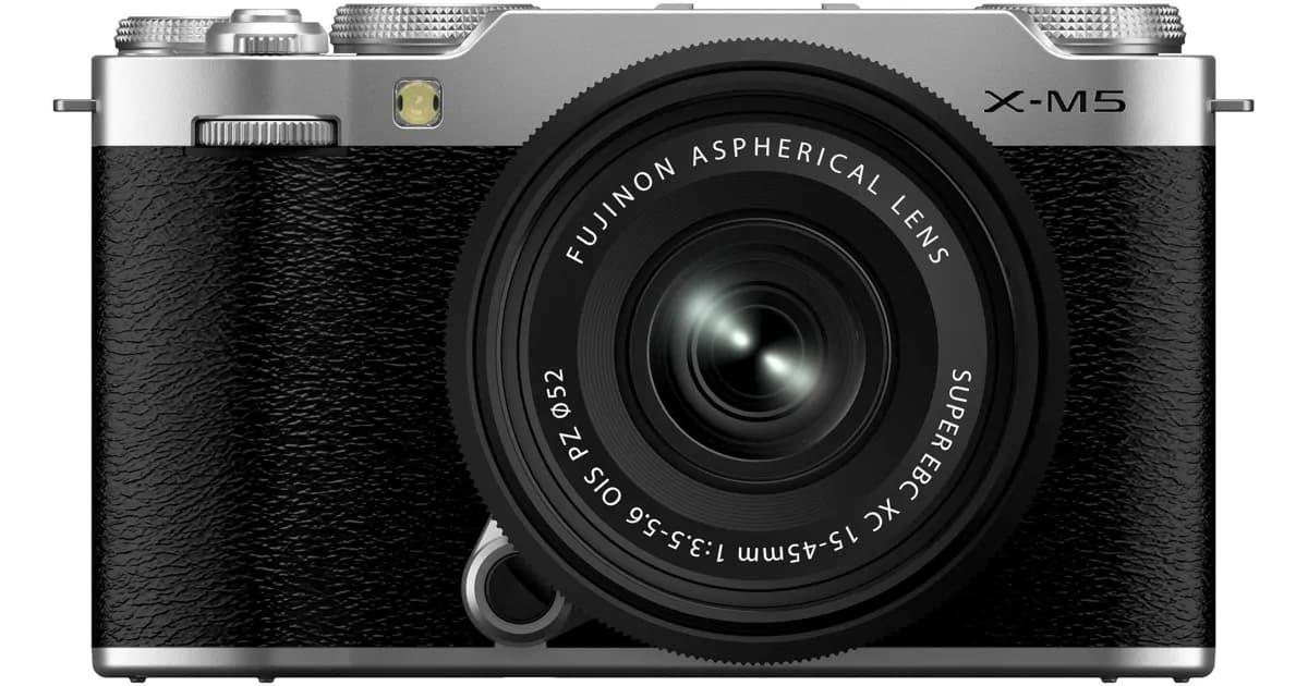 Fujifilm X-M5 Mirrorless Digital Camera XC15-45mm Lens Kit Silver