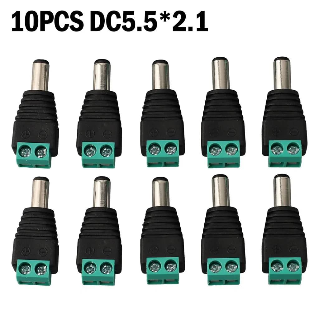 Cctv Dc Power Male Jack Connector - 10 Pieces
