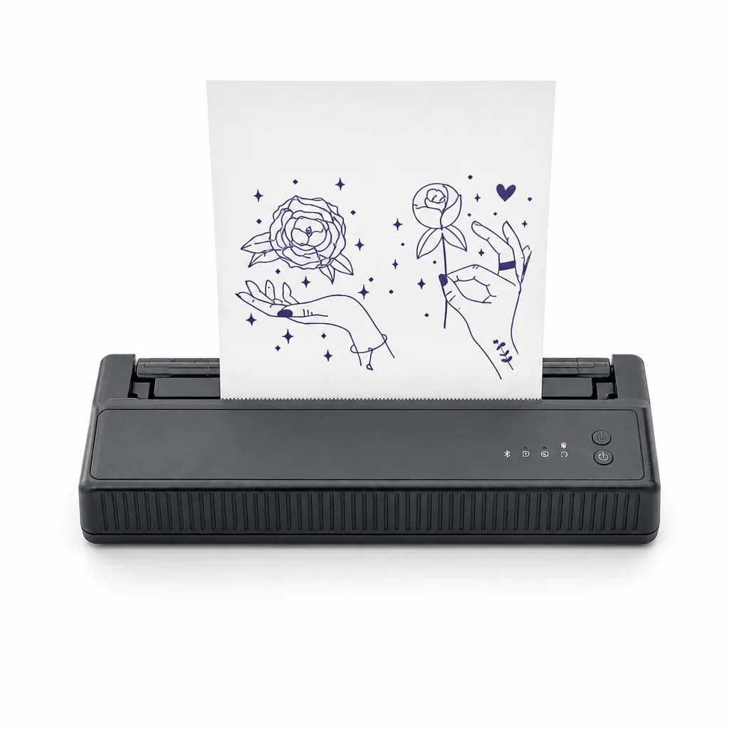 Bluetooth Tattoo Stencil Printer with 10pcs Transfer Paper