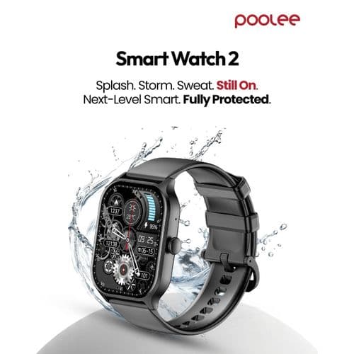 Poolee smart watch 2 HD screen 2.04" IP68 7000mAh black