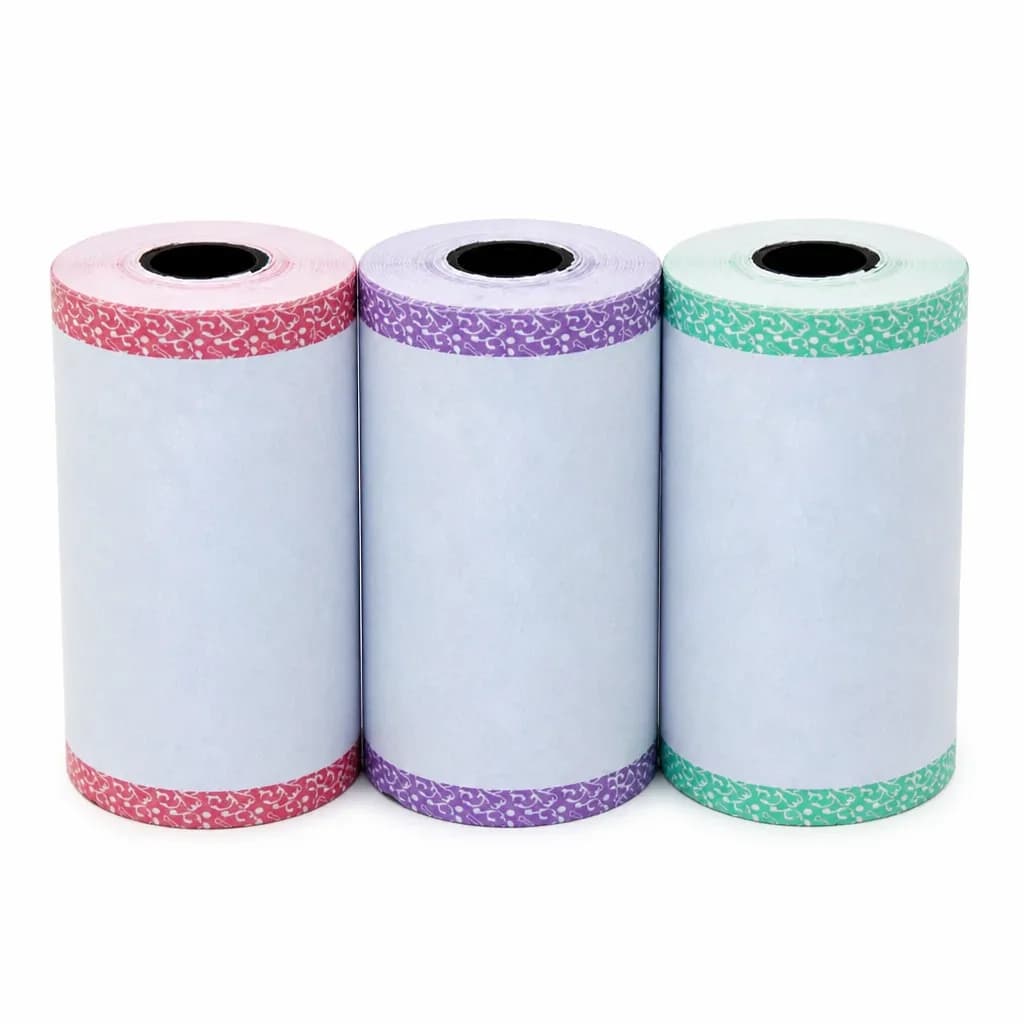 57mm Colored Edge Thermal Paper Rolls – 3 Rolls