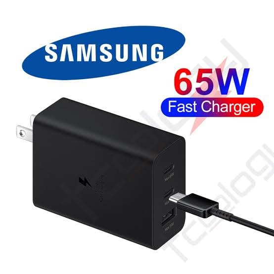 Samsung Galaxy 65W Trio USB-C Fast Charging Power Adapter with USB-C
