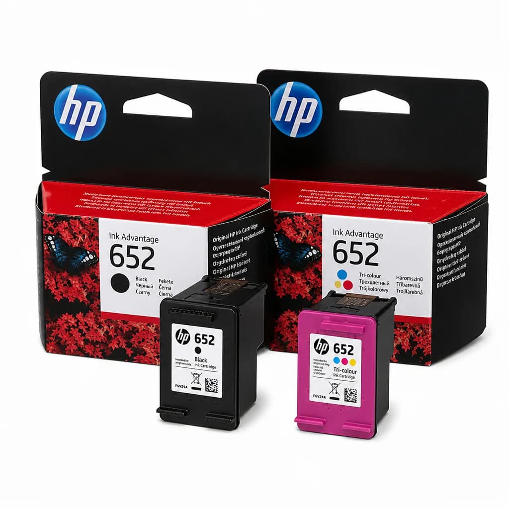 HP 652 Black and Tri Colour Ink Cartridges Gift Set