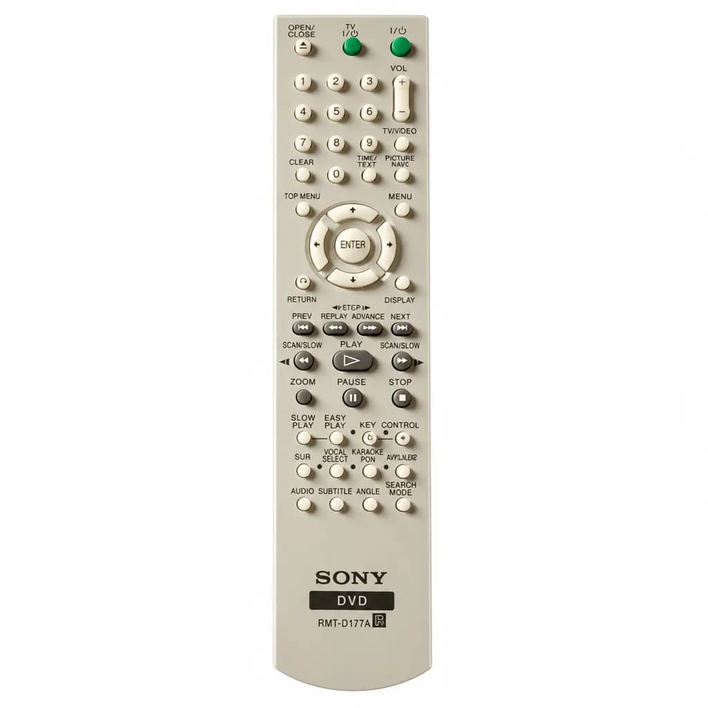Sony RMT D177A Replacement DVD Remote Control