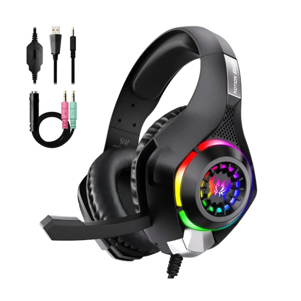 Gs410 For Pc Ps4 Ps5 Gaming Headset Rgb Light Wired Headphone