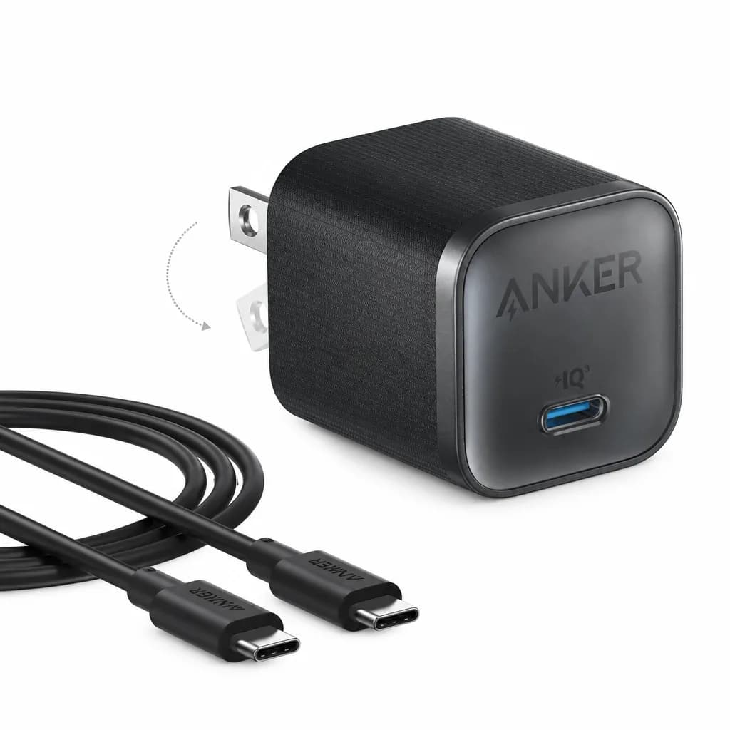 Anker Nano 45W USB-C Charger with Cable - Black