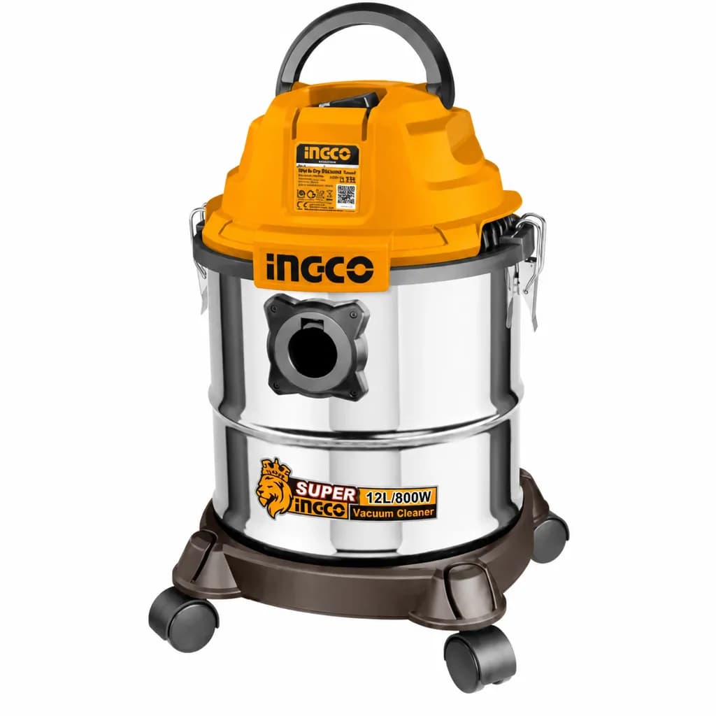 Ingco Wet & Dry Vacuum Cleaner 800W 12L Tank Vc14122