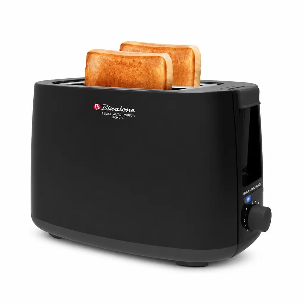 Binatone Two Slice Auto Pop-up Toaster - Pop-212 - Black