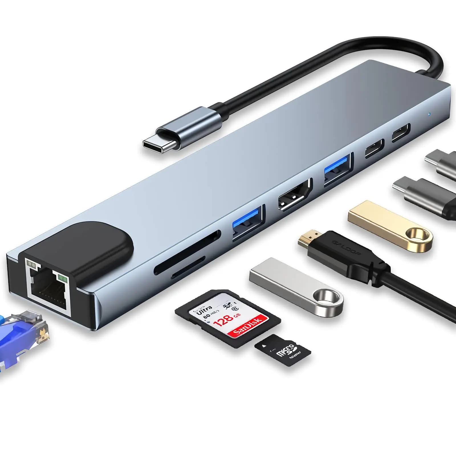 Oraimo Powertrans Usb-C Hub 7-in-1 Multi-Functional Adapter