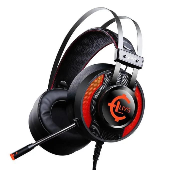 Luys 927 E-sports Gaming Headset 7.1 Stereo Surround - Black & Red