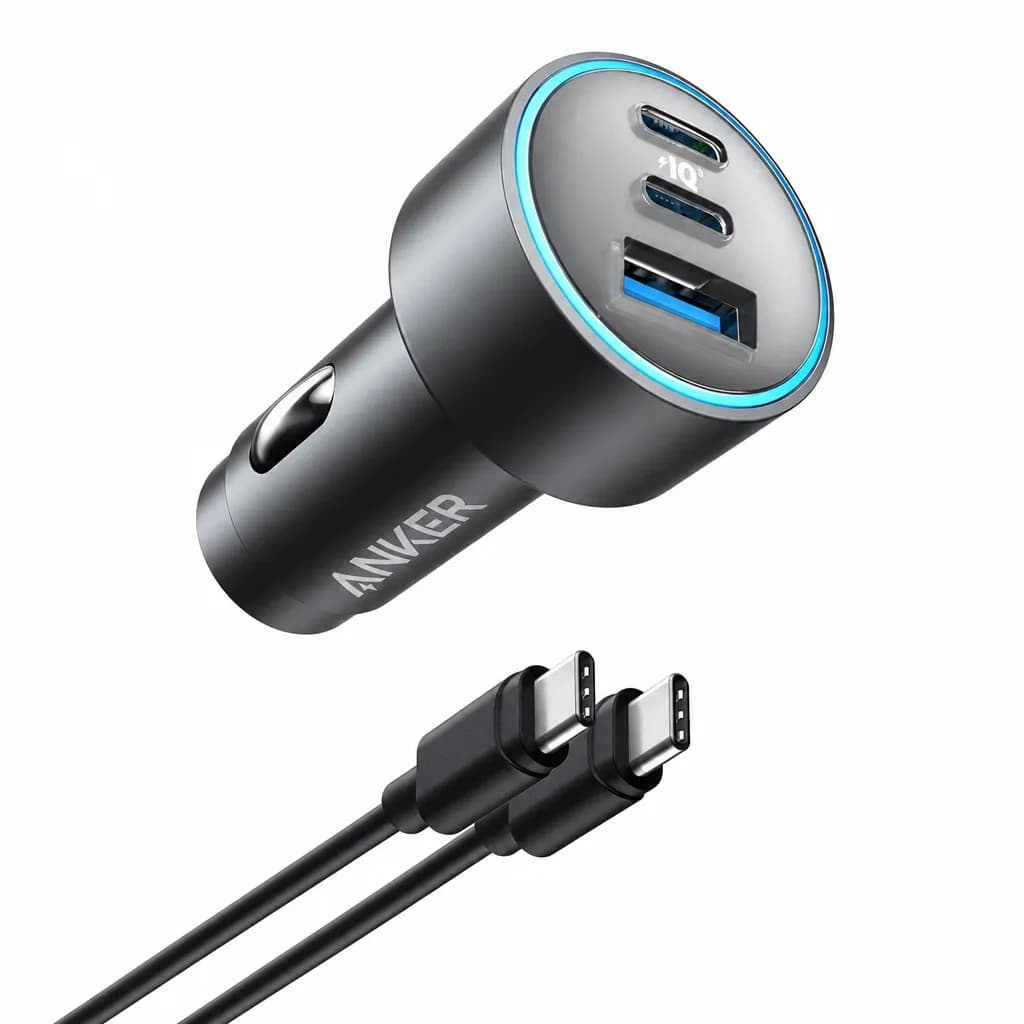 Anker USB-C Car Charger- 67W 3-port Compact Fast Charger