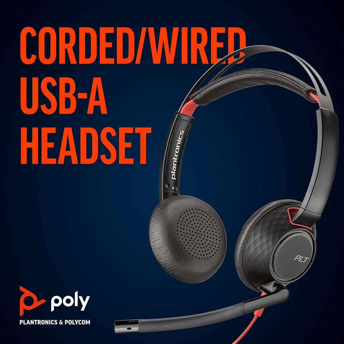 Planatronics - 5200 Black Wire Headphone Series