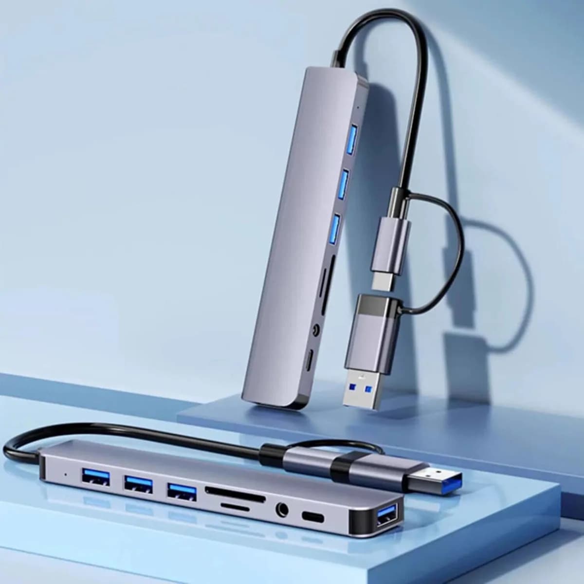 8-in-2 USB-C Hub Type-C Docking Station