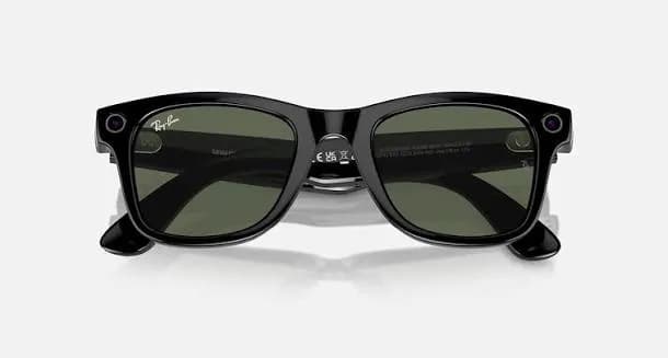 Ray Ban Meta Glasses - Wayfarer Shiny Black G15 - Green