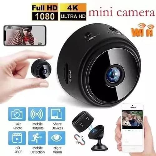 Mini Camera 1080p Hidden Camera With Ir Night Vision And Motion Detection - Black
