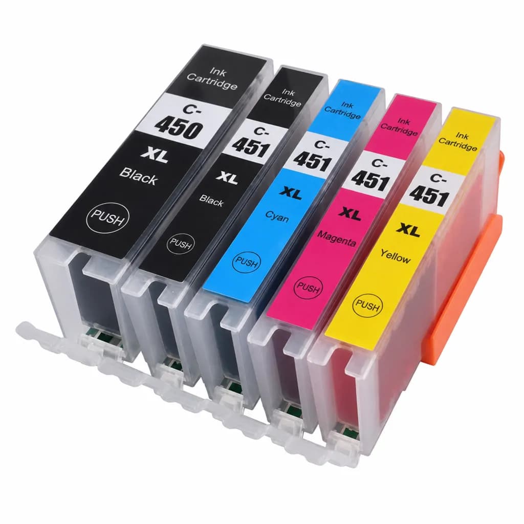 Canon 451 Refillable Ink Cartridges 5 Pcs