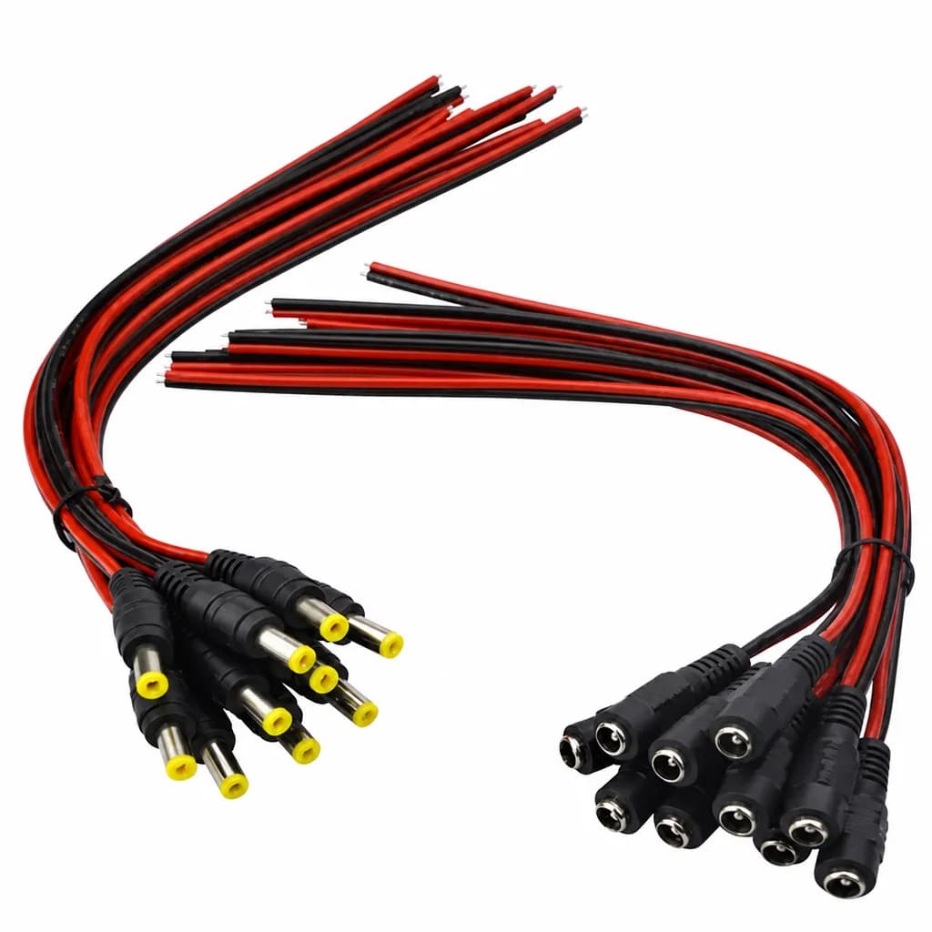50 Pieces Dc Female Power Pigtail Connector