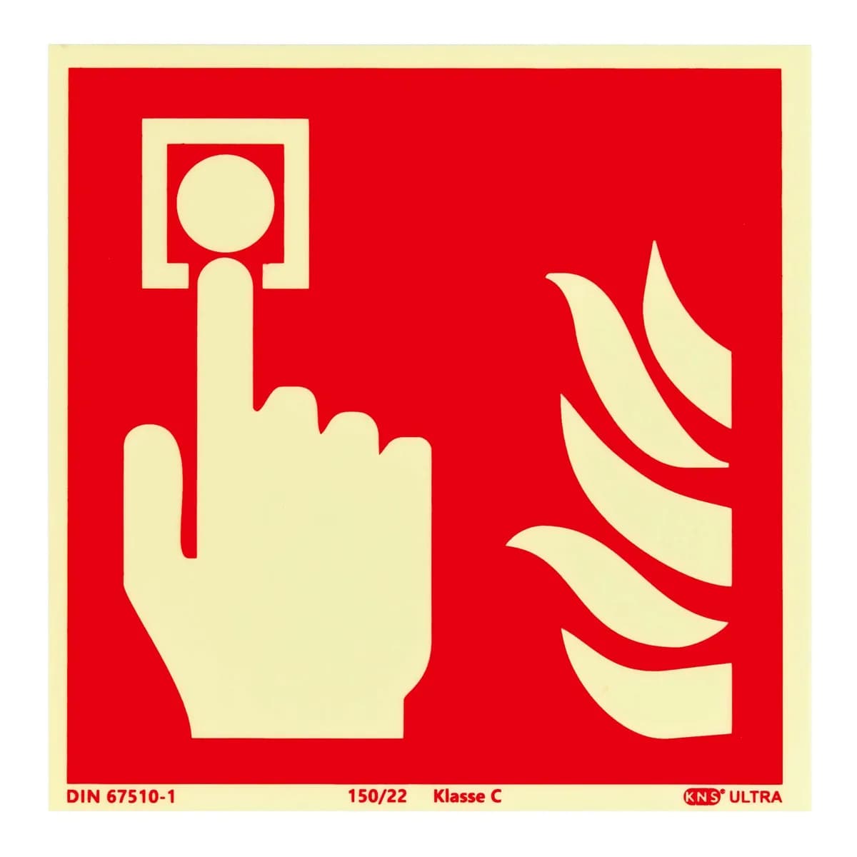 Fire Alarm Call Point Signs -155mm X 155mm