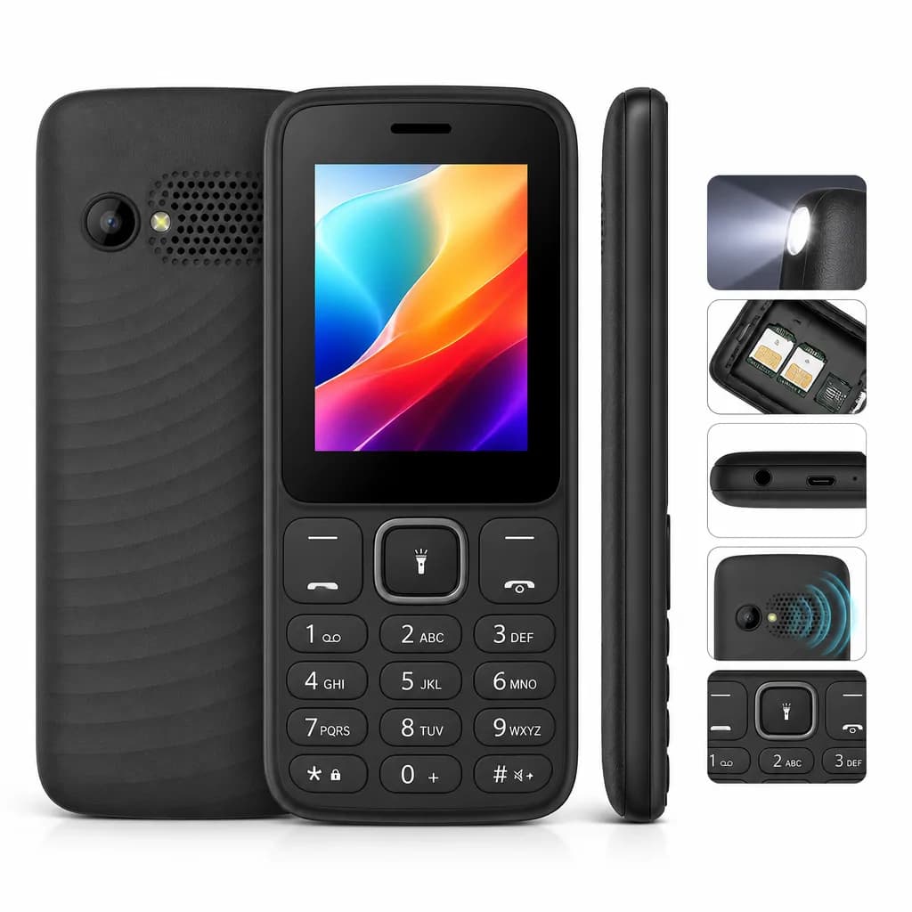 Tecno T353 Dual SIM Feature Phone – 2.8" Display, Long-Lasting Battery, Wireless FM Radio & Bluetooth