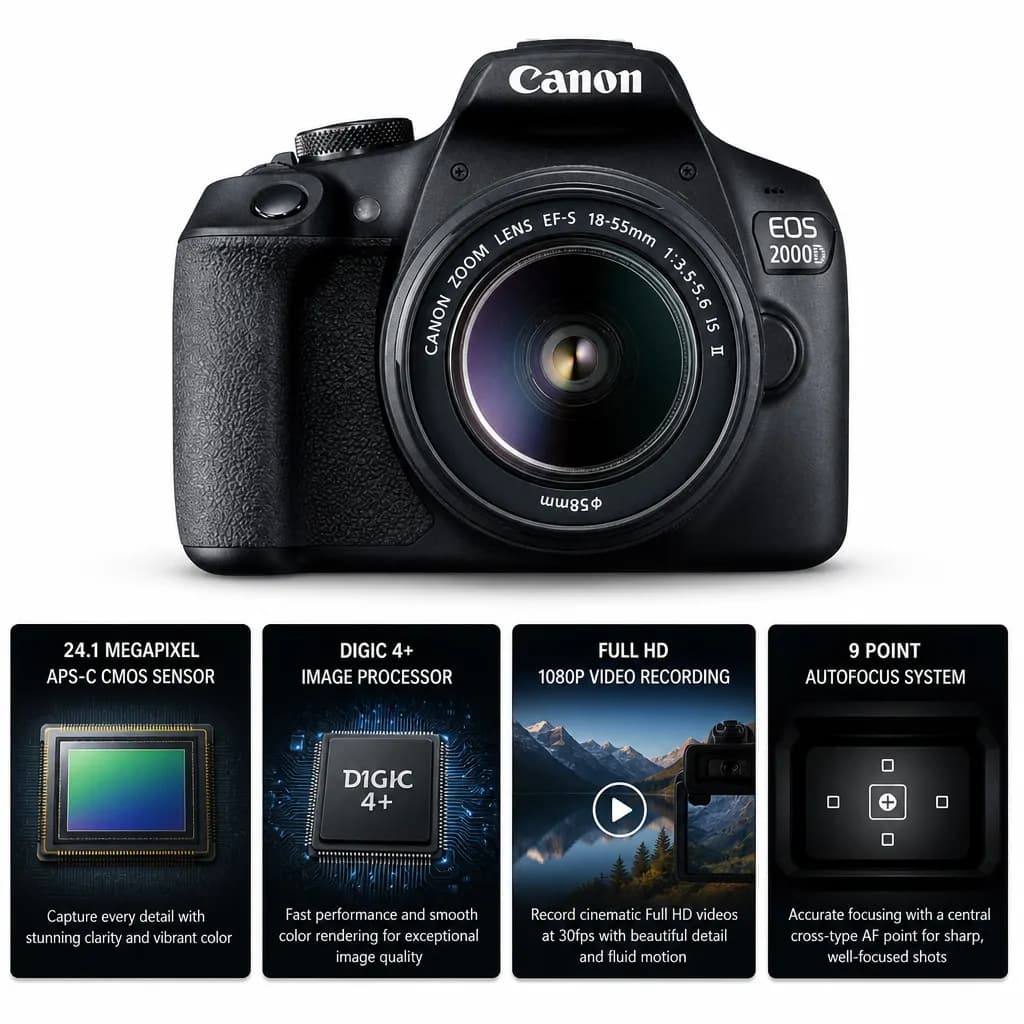Canon Camera Eos 2000D Kit