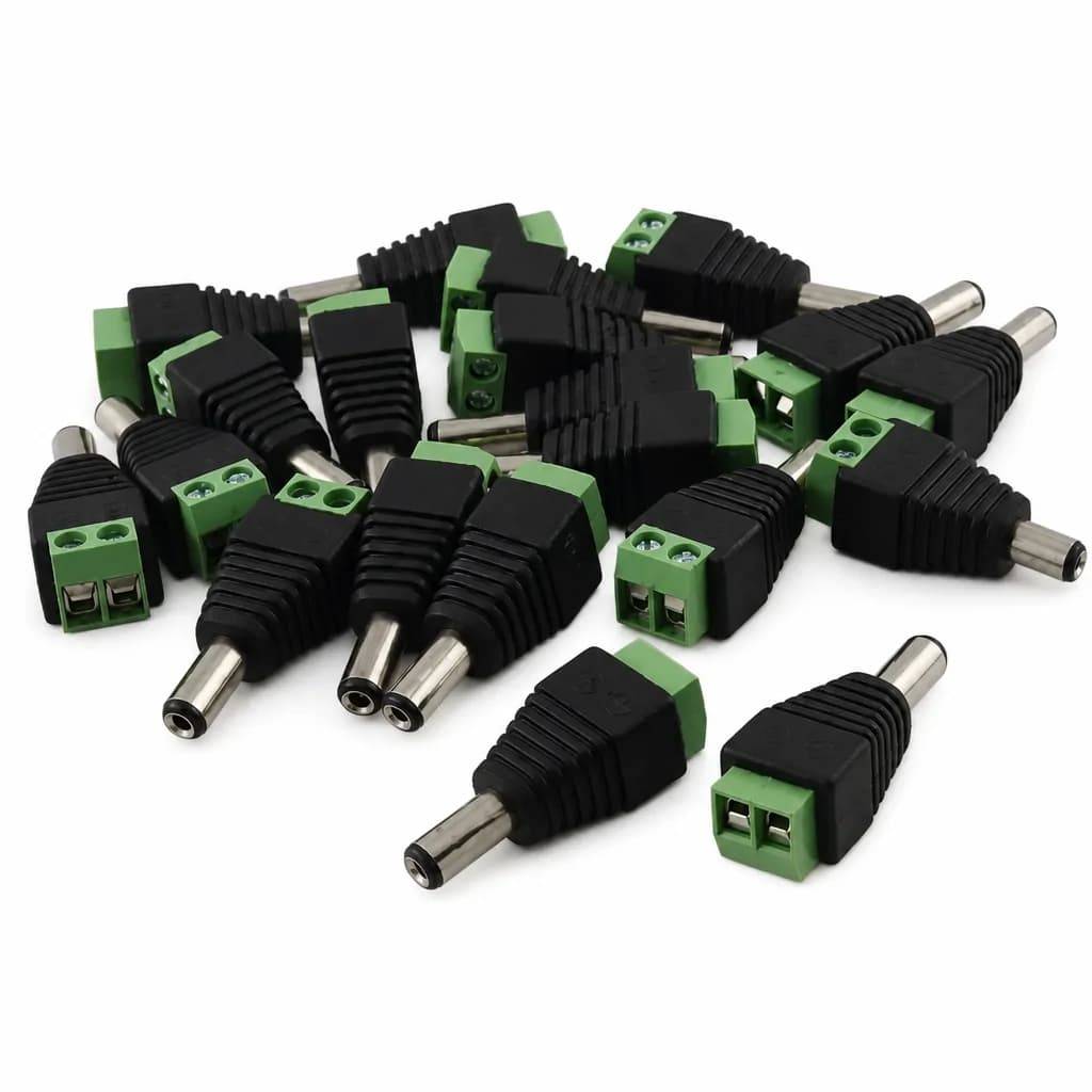 10 Pieces - CCTV Power Plugs for Surveillance Camera