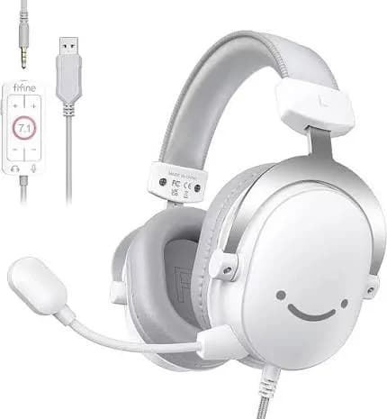 USB PC Headset and Audio Mixer,Streaming Over-Ear Wired Headphones with 3.5mm Audio Jack - Gaming Headset
