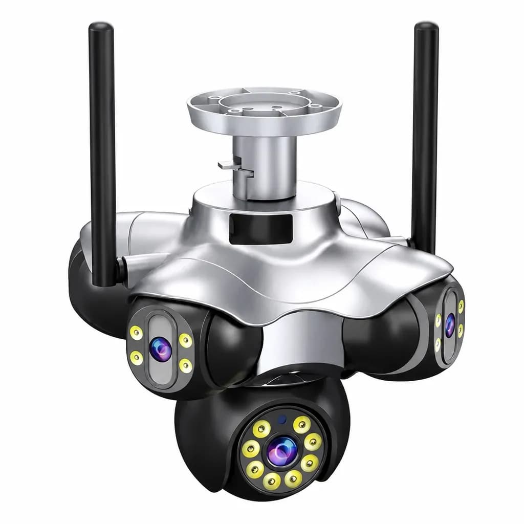 4K WiFi CCTV Camera 5 Lens 5 Screens PTZ – 360° Security Camera