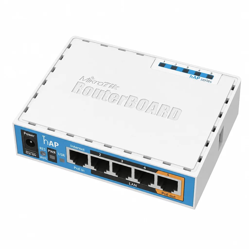 MikroTik hAP lite RB941-2nD 2.4GHz WiFi Router 4-Port
