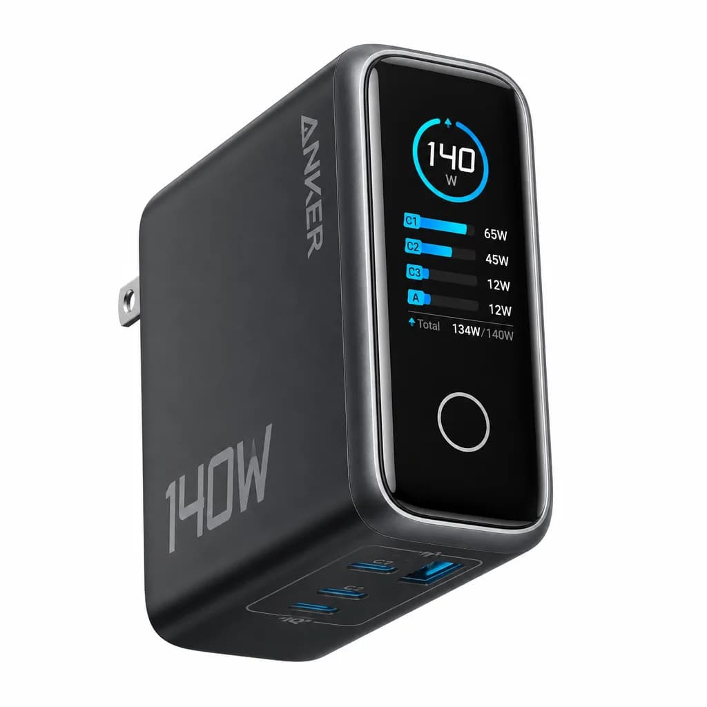 Anker B2697 140W 4-Port USB-C GaN Charger Black