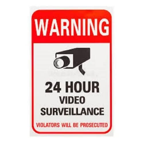 Camera System Warning Sign Wall Sticker