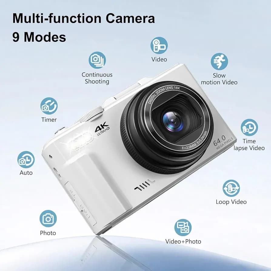 18x Optical Zoom 4k Hd Digital Camera