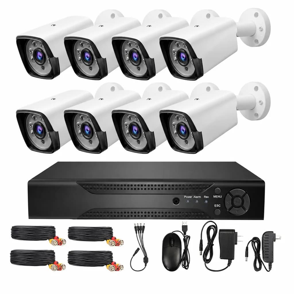 CCTV Super Quality 1080P AHD 8-Channel DVR System with Outdoor & Indoor Cameras