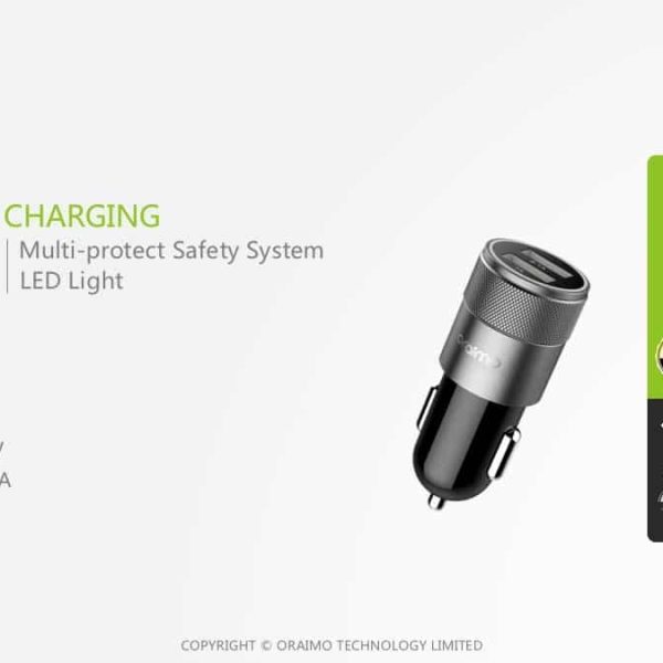 Oraimo OCC-31D Dual-Output Car Charger Head