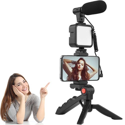 AY 49 Video Making Tripod Kit with Mic