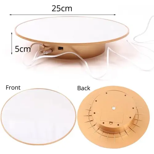 360° Rotating Electric battery Mirror Display Turntabl